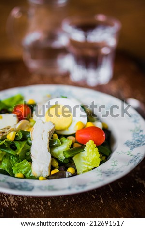 Green salad with vegetables