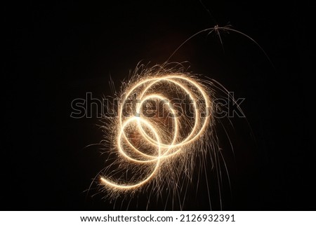 Light painting are  photographic techniques of moving a light source while taking a long exposure photograph, either to illuminate a subject or space, or to shine light at the camera.