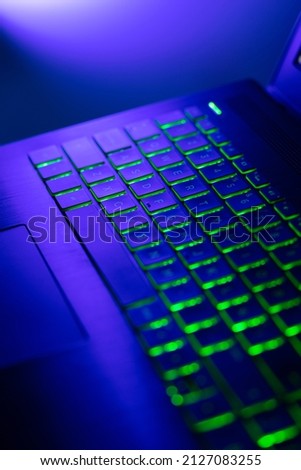Gamer Keyboard colorful RGB lights, Gamming PC Computer.