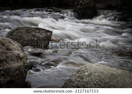 View of blurred running water