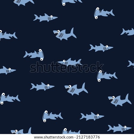 CUTE SHARK FISH PATTERN ANIMALS