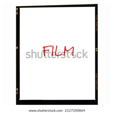 Medium format color film frame.With white space.text space. Royalty-Free Stock Photo #2127200864