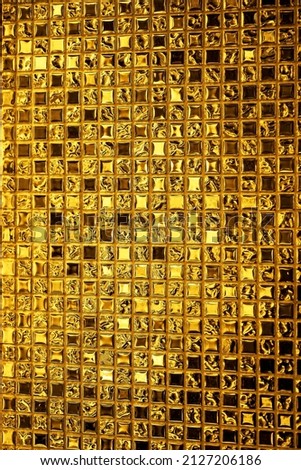 luxury gold mosaic background.  Gold Mosaic tile texture. texture of golden mosaic. 