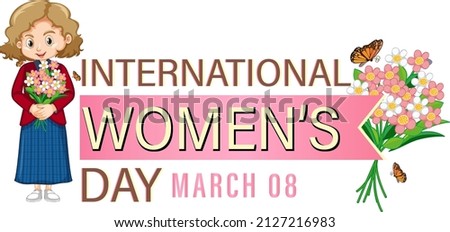 International women day poster design illustration