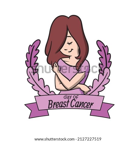 Breast Cancer's Day Cartoon Vector Illustration