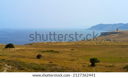 Coast of Salento, near Otranto and Leuca, Lecce province, Apulia, Italy, at summer