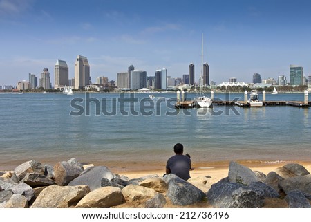 San Diego California from Coronado island.