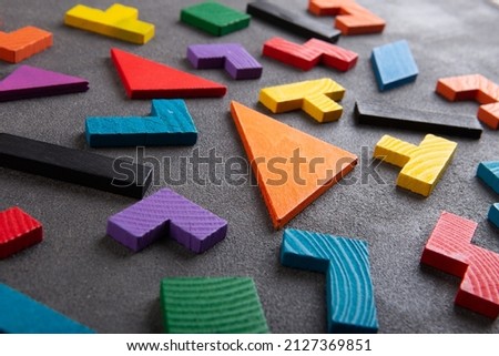 Creative thinking and idea concept, jigsaw puzzle pattern background, teamwork strategy success Royalty-Free Stock Photo #2127369851