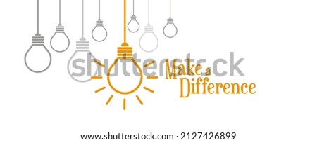 Make a Difference sign on white background Royalty-Free Stock Photo #2127426899