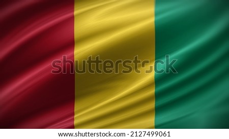 flag of Guinea. Guinea flag of background. A close up of the Guinean flag.