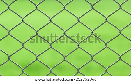 closeup of chainlink with nature background