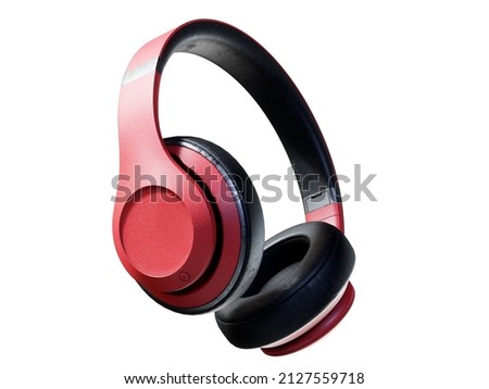3D Rendering headphones isolated on white background Royalty-Free Stock Photo #2127559718