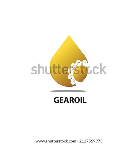 Illustration of drop oil and gear icon vector.