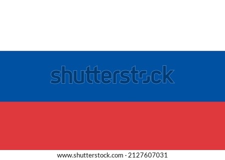 Russia tricolor flag illustration suitable for banner or background. Russian federation national flag image Royalty-Free Stock Photo #2127607031