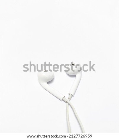 Earphones isolated on white background