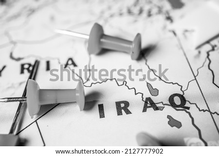 Iraq on map of Europe