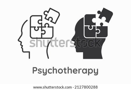 Psychotherapy icon. Vector illustration isolated on white.