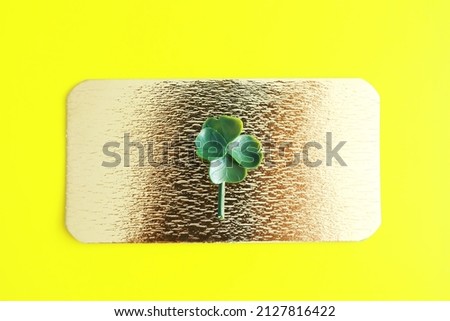 St. patrick's day background. Religious Christian Irish celebration. Four-leaf clover symbol good luck. 
