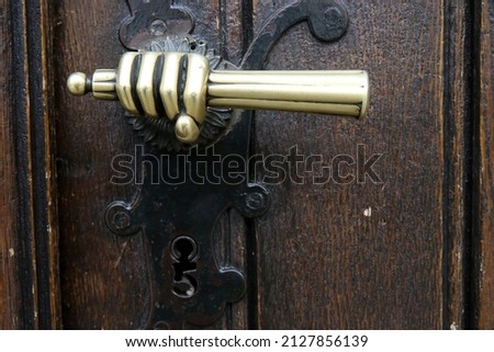 Church door.  Faith and spirituality.  France. 