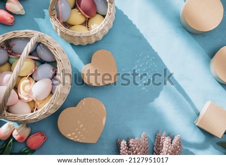 Easter concept. Easter eggs. Happy day. Celebration. Spring time. 