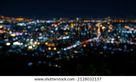 abstract colorful city night light bokeh background