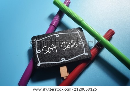 Colorful pencil with Soft Skills wording. 
