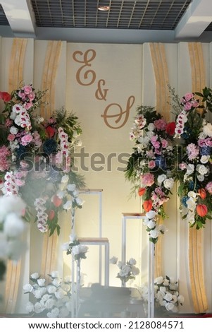 stage and tent decoration at weddings