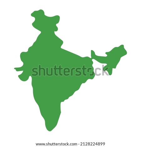 Map of India. Editable vectors.