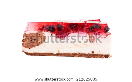 Piece of cake. Isolated on a white background.