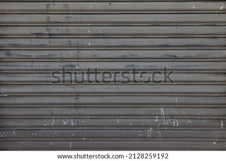 Abstract image of a closed door of a shop