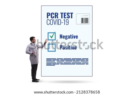 Man in the coronavirus covid-19 test concept