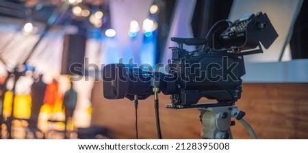 TV studio for filming programs and news