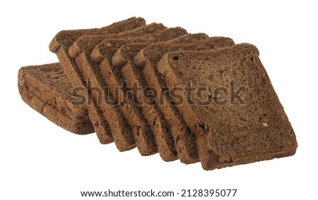 Bread isolated on white background. Detail for design. Design elements. Macro. Full focus. Background for business cards, postcards and posters. Food object design. 