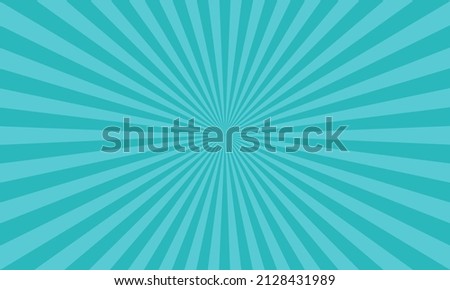 Turquoise sunburst texture background with vector illustration. Suitable for poster, banner, background or backdrop. Royalty-Free Stock Photo #2128431989