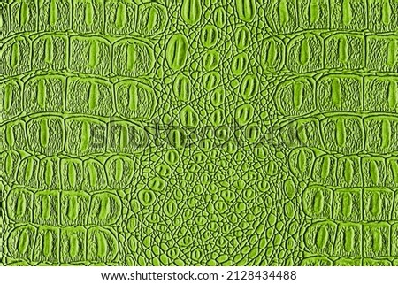 Green crocodile leather texture. Abstract background for design.