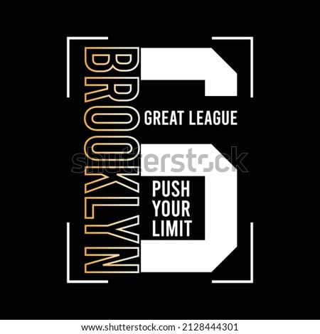 illustration vector graphic of lettering typography brooklyn number six great league design good for tshirt apparel and background print logo