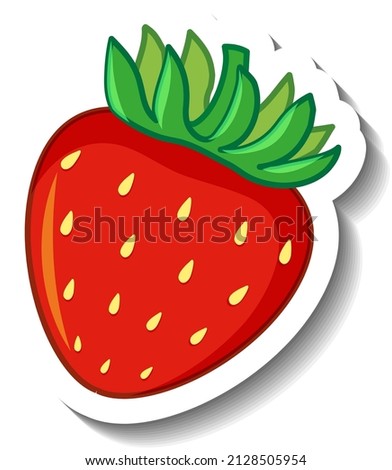 Strawberry isolated on white background illustration