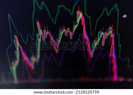 Financial stock market graph. Stock Exchange. Selective focus.