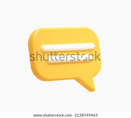 3D Realistic chat or online message vector illustration Royalty-Free Stock Photo #2128549463
