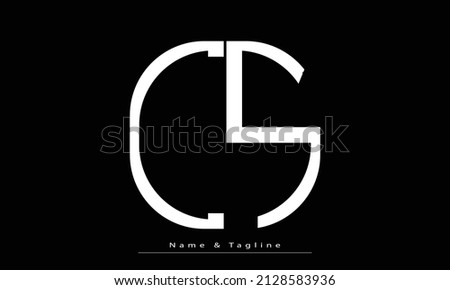 Alphabet letters Initials Monogram logo CS, SC