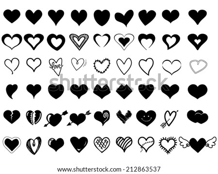 Heart Icons Royalty-Free Stock Photo #212863537