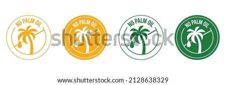 no palm oil icon vector illustration 