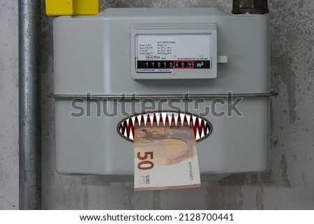 A gas meter that eats up a 50 euro note. Electricity, gas, oil, energy prices have risen exorbitantly and are eating a hole in the household budgets of millions of people. 