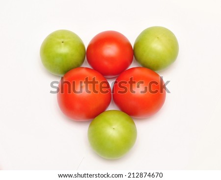 tomatoes, laid out in the form of billiard balls
