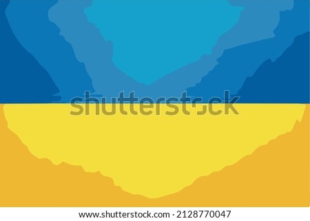 Ukraine vector flag. Yellow blue.