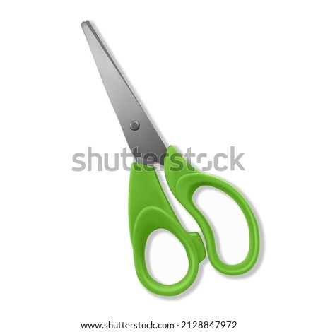 Vector illustration of realistic scissors on white background