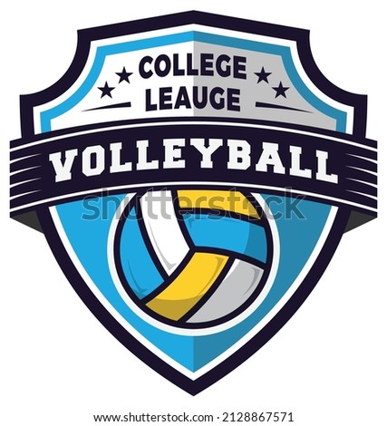 Volleyball Logo Badge American Logo Sport