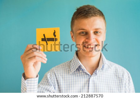 Picture icon in hand No smoking