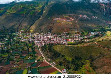 Aerial view of Acobamba, Tarma - Junin