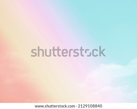 Sky and clouds in pastel tones for graphic design or wallpaper. Colorful natural in the romantic love concept. Fluffy soft background in vintage style. 
